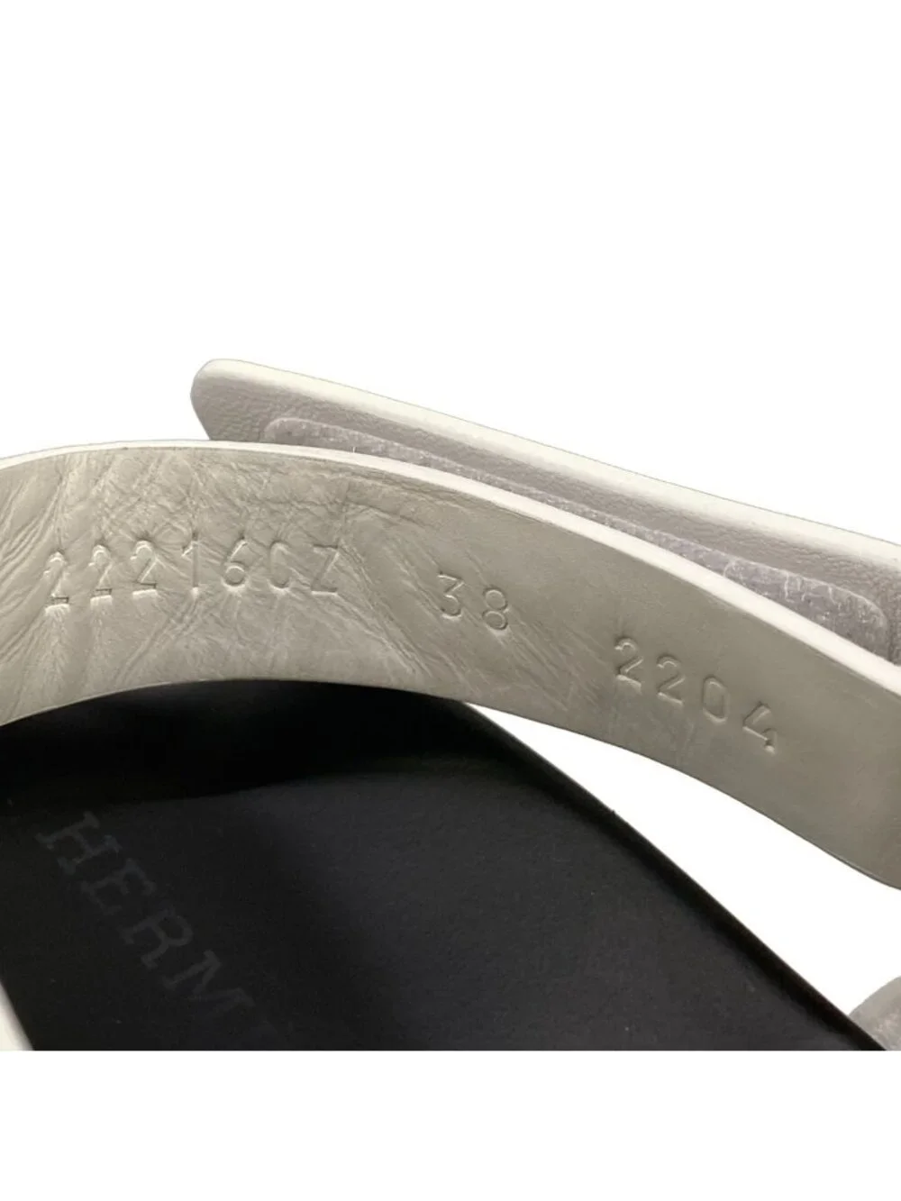 Hermes Sandals Electric White Leather
